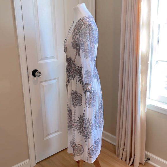 Club Monaco Silk Dress - Multi Color - Size 8 - Picture 3 of 6